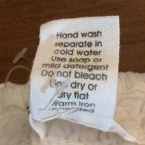 JAPNA NWT WHITE CROCHET BUST BOHEMIAN JUMPSUIT CROPPED STRETCH SMOCKED BACK XS - Picture 7 of 7